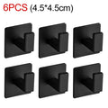 1/6Pcs Strong Self-Adhesive Wall Hooks Keys Bag Shower Robe Hanging Holder Clothes Coat Hanger Towel Rack Kitchen Bathroom Hook