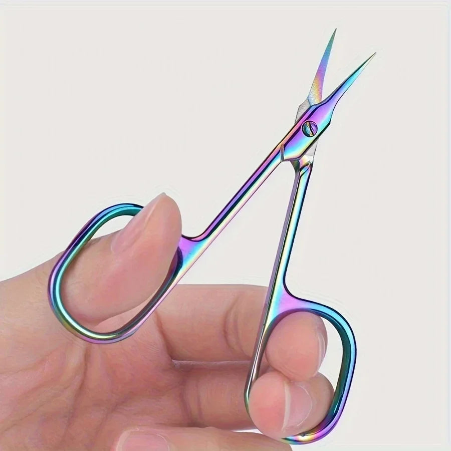 Cuticle Scissors Trimmer for Manicure and Pedicure Curve Blade Precise Pointed Tip Grooming Kit for Nail Art Extra Fine Cuticle
