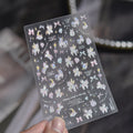 5D Fantasy Y2K Nail Decals Laser Holographic Unicorn Star Moon Gem Diamond Gift Box Self-adhesive Nail Art Sticker Fantasy Girl