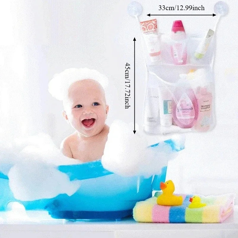 Children's Toy Storage Mesh Bag, Breathable Mesh, Dry and Hygienic, Equipped with Hanging Design, Clean and Orderly Bathroom
