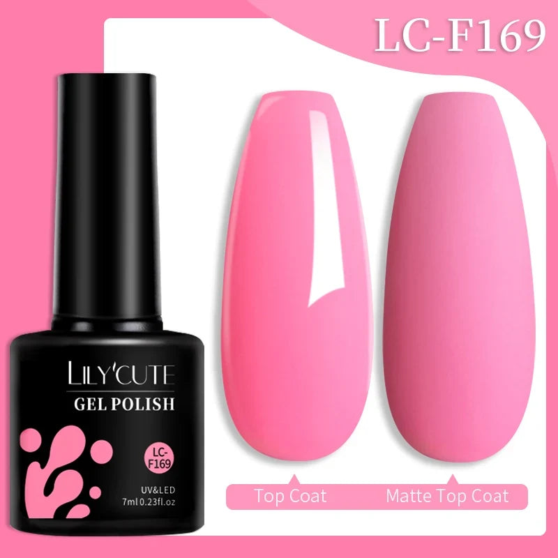 LILYCUTE 7ml Glitter Auroras Gel Nail Polish Summer Gold Colorful Sequins Manicure Semi Permanent Soak Off Nail Art Gel Varnish