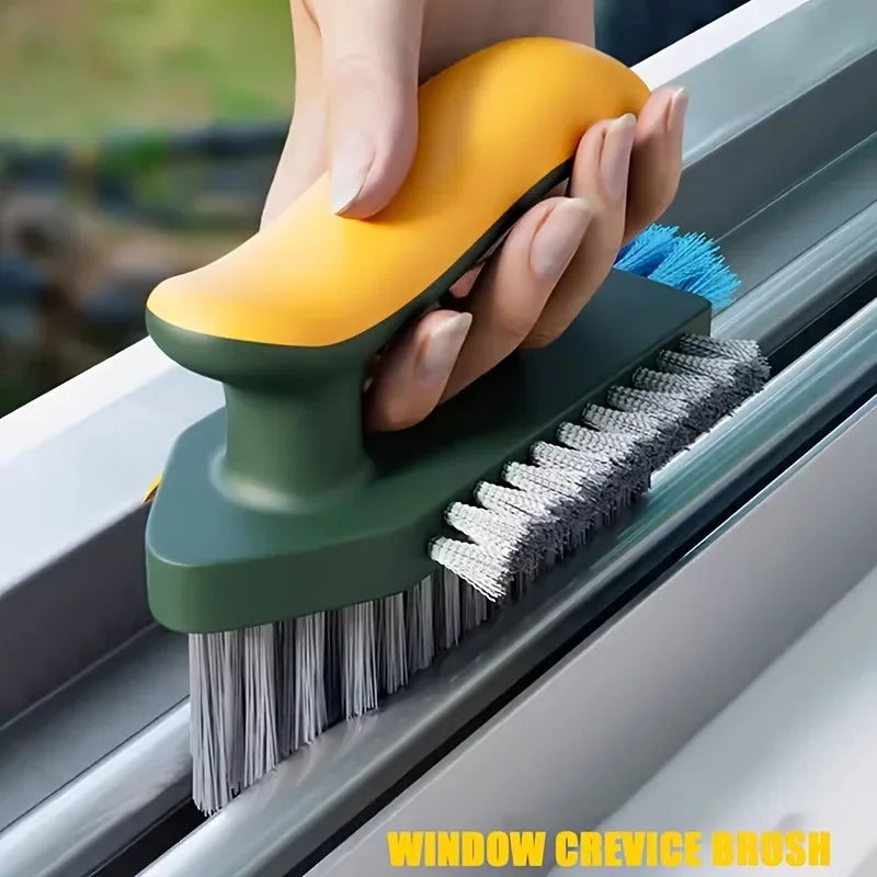Gap Groove Cleaning Tool Glass Scraper Kitchen Bathroom Floor Tire Cleaner Brushes Home Cleaning Brush 4 in 1 Squeegee Brush