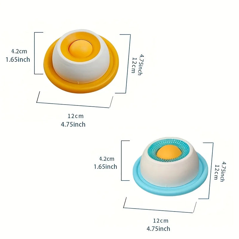 Cat Slow Feeder Bowl with Non-Slip Base Licking Mat & Chew-Proof Puzzle Toy for Boredom Relief and Fun Interactive Play