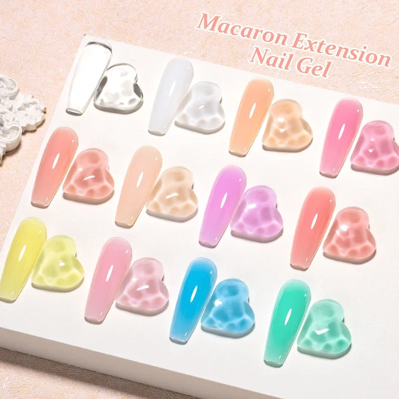 20ml Macaron Extension Nail Gel Polish Acrylic Nail Extension Finger Quick Extend Camouflage Building Soak Off UV Nail Supplies