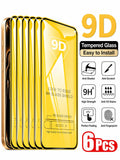 6PCS High Definition Tempered Glass Screen Protector, 9H Hardness, Case Friendly, For IPhone 17 Pro Max/17 Pro/17 Air/16/16E/16