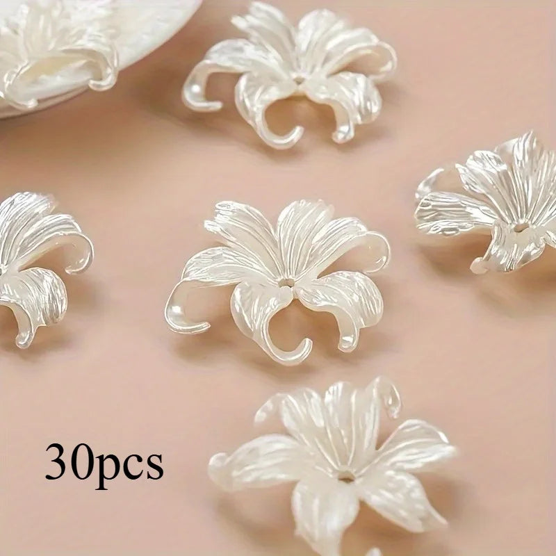 Iris Flower Plastic Beads for DIY Jewelry Making - Ideal for Handcrafted Necklaces, Earrings & Keychains,Jewelry Making Supplies