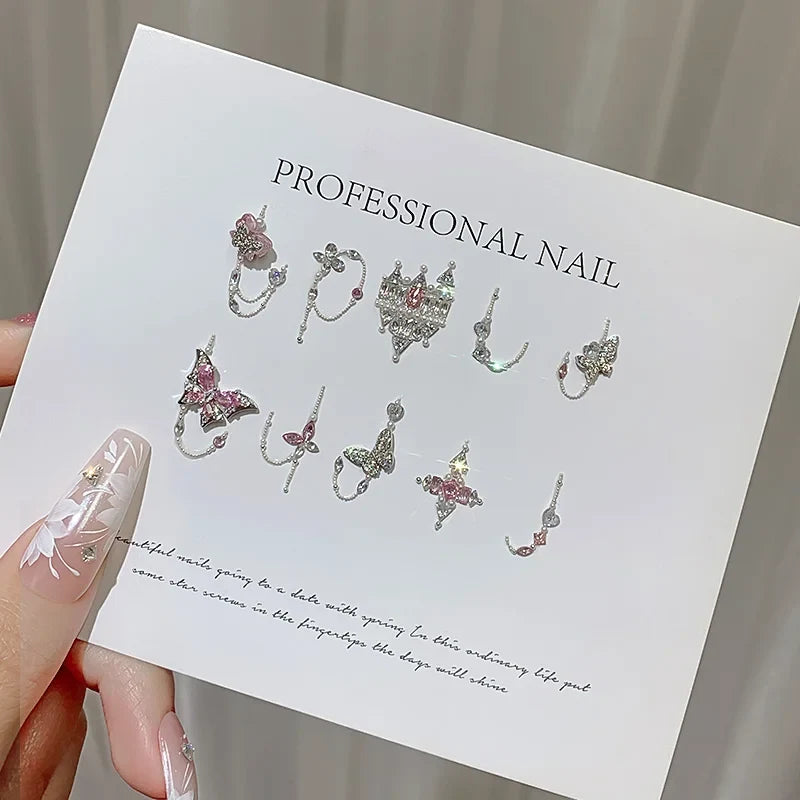 50-100Pcs Sparkle White Horse Eye Zircon Nail Rhinestones Flat Bottom Water Drop Shape Nail Art Gems Manicure Gel Polish Decor