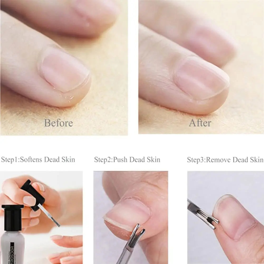 1Pc Cuticle Pusher Professional Stainless Steel Nail Cuticle Remover Callus Dead Skin Fork Nail Manicure Pedicure Tools