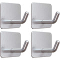 SUS304 Stainless Steel Adhesive Hook Self Adhesive Wall Hooks Hanger Heavy Duty Waterproof Storage Holder Stick on Towel Hooks