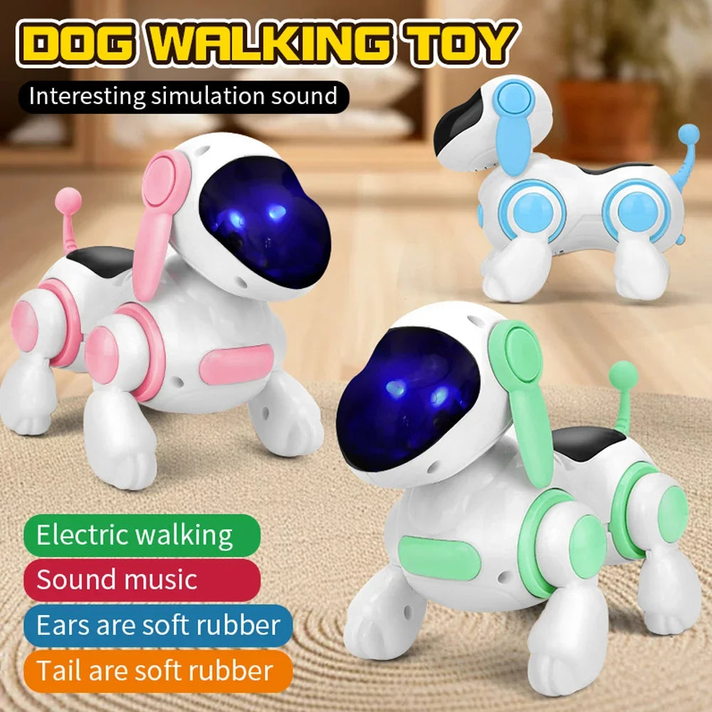 Smart Interactive Robotic Dog,Simulated Walking, Light, Sound, Music, Children's Educational Crawling, Singing And Interactive f