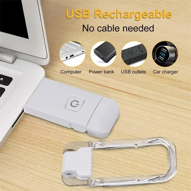 Portable LED Book Reading Light Clip Bookmark Night Light USB Charging Warm Eye Care Light for Bedtime Reading Travel