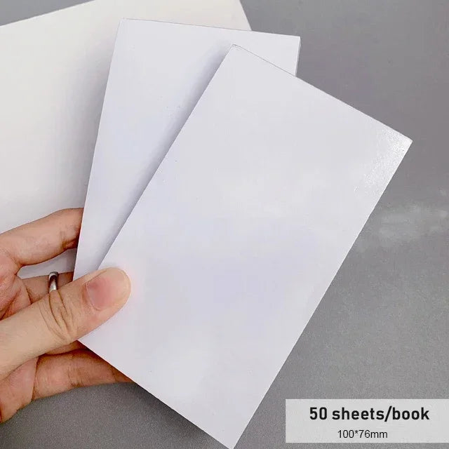 Disposable Nail Tinting Palettes 50pcs, Tearable Glue Paper, Nail Polish Color Mixing Tray, Waterproof Display Board