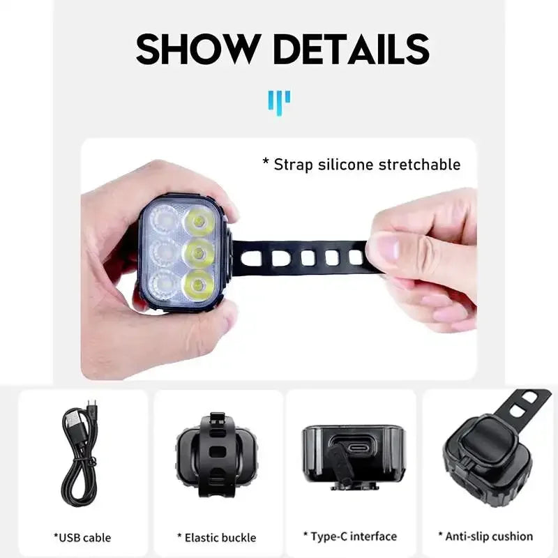 Ultra Bright Bike Front Rear Light USB Rechargeable Waterproof Bicycle Taillight Multi‑Flash Modes Safety Lamp Night Cycling