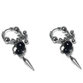 Y2K Spike Rivet Ball Pearl Hoop Earrings for Women Stainless Steel Punk Pointed Drop Earrings Gothic Jewelry Accessories
