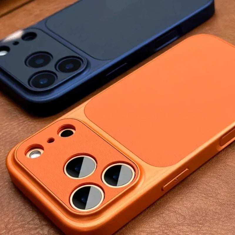 New Luxury Upgrade Can Immediately Become 17 Series Orange Retro Phone Case For iPhone 17 Air 16 15 14 13 12 11 Pro Max