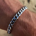 Men Cuban Curb Link Chain Bracelet Stainless Steel Wrist Jewelry Accessory Gift 1Pc