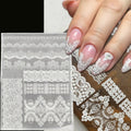 3D Relief Ultra-Thin Lace Silicone Nail Art Mold 83*65mm French Lacework Pattern Nail Stamping Hollow Rose Manicure Tools