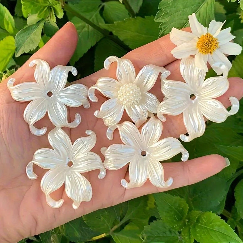 Iris Flower Plastic Beads for DIY Jewelry Making - Ideal for Handcrafted Necklaces, Earrings & Keychains,Jewelry Making Supplies