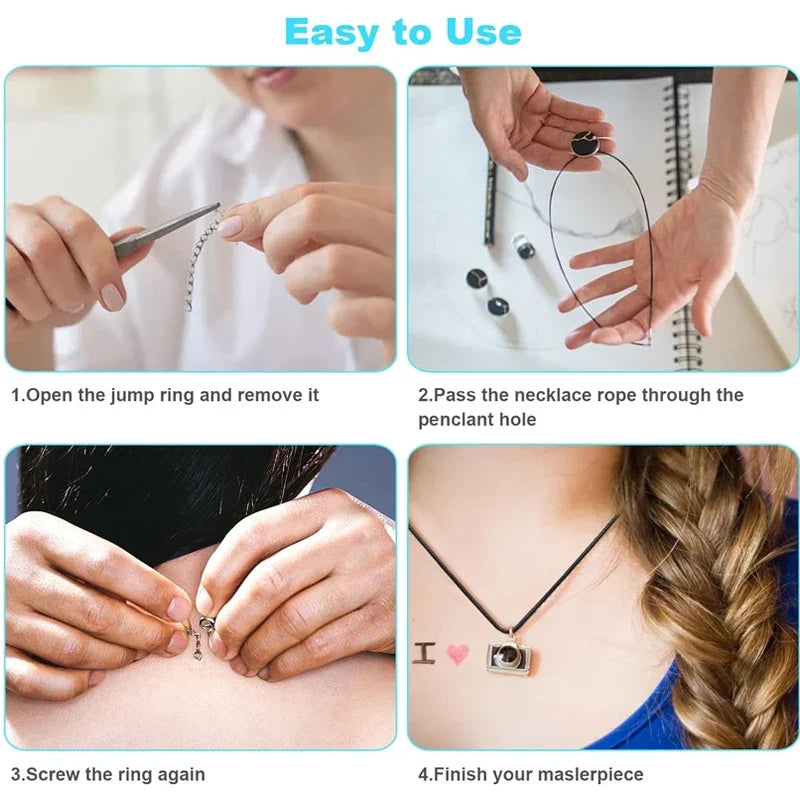50-100Pcs Leather Necklace Chains Bracelet Cord Clasps for Pendants, Bulk Waxed Rope Necklace String, Jewelry Making Supplies