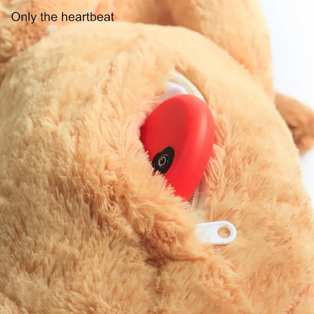 Pet Heartbeat Plush Toy Puppy Behavioral Training Toy Sleep Snuggle Heartbeat Anxiety Aid Relief Dog Interactive Games Doll