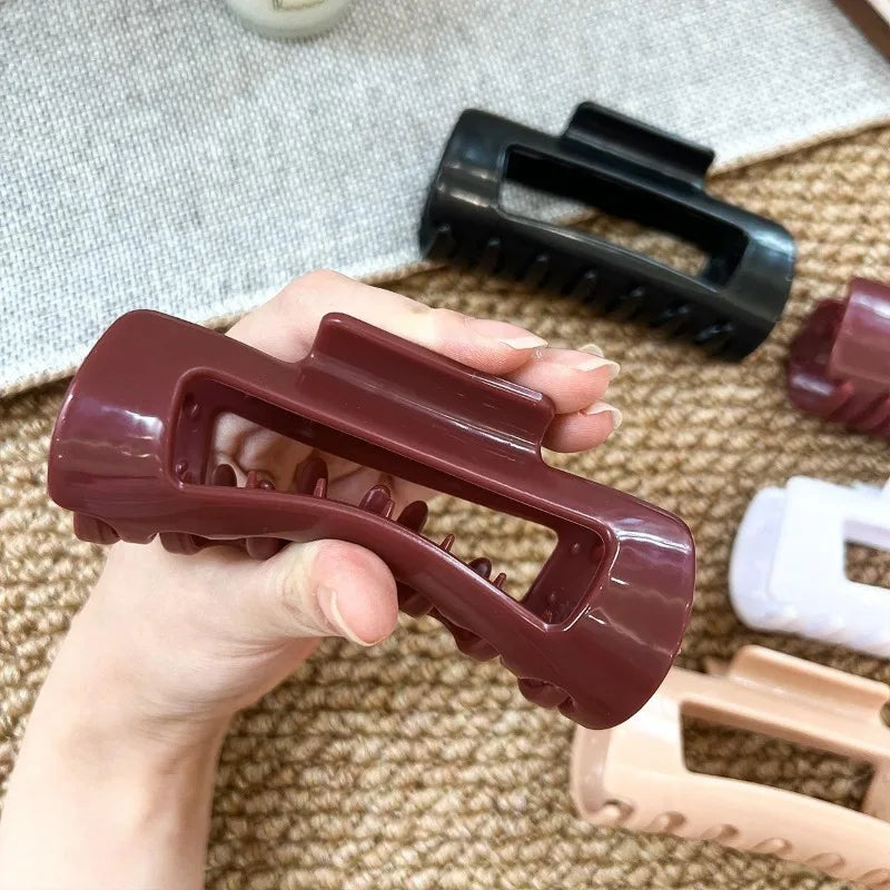 New Soft Silicone Hair Claw Large Geometric Claw Clips Durable Anti-collision Durable Hair Clips for Women Hair Accessories