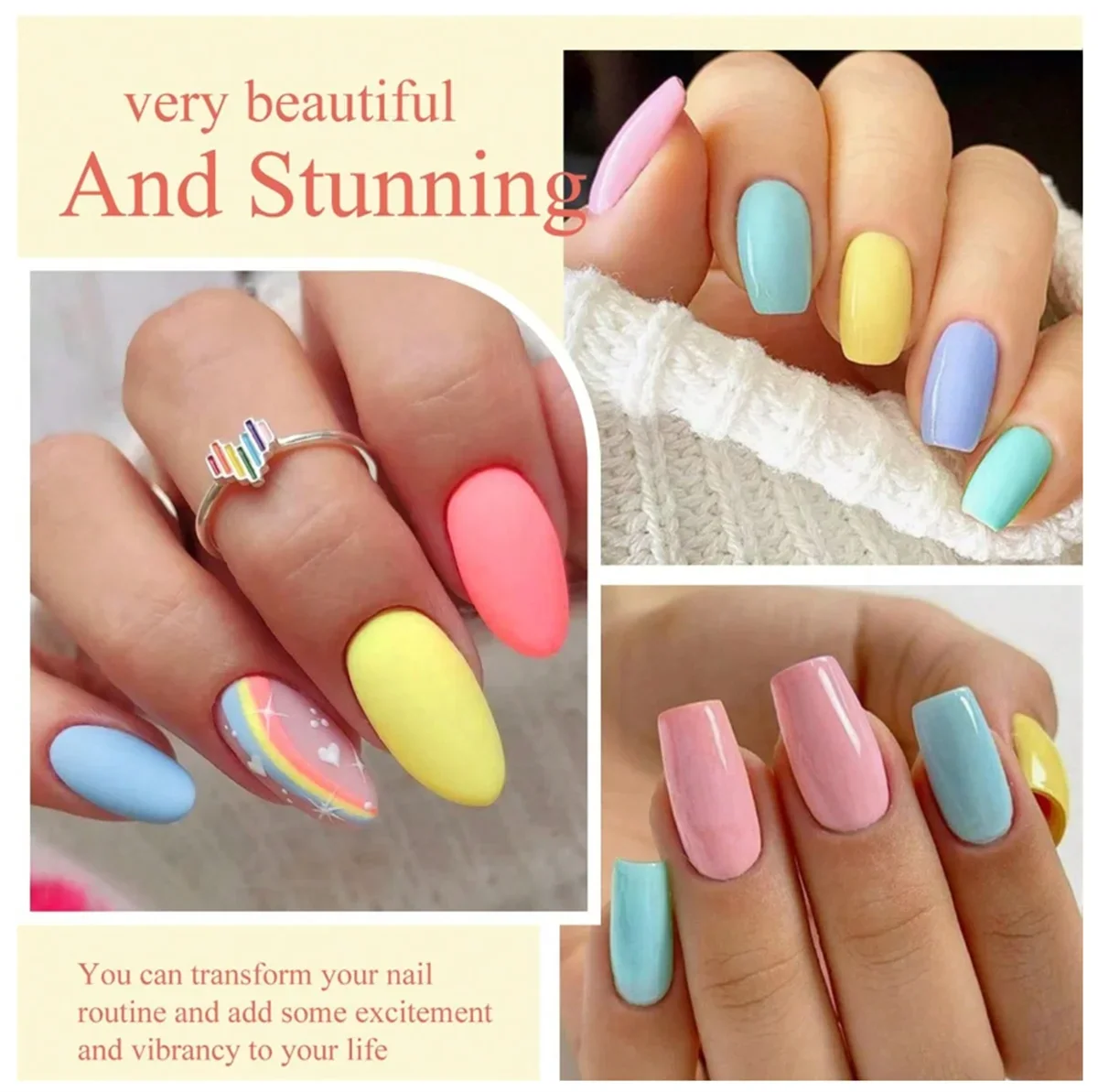 12pcs Gel Nail Polish Set HEMA TPO FREE Summer Colorful Long-Lasting Semi Permanent Soak Off UV Gel Varnish Nail Supplies DIY