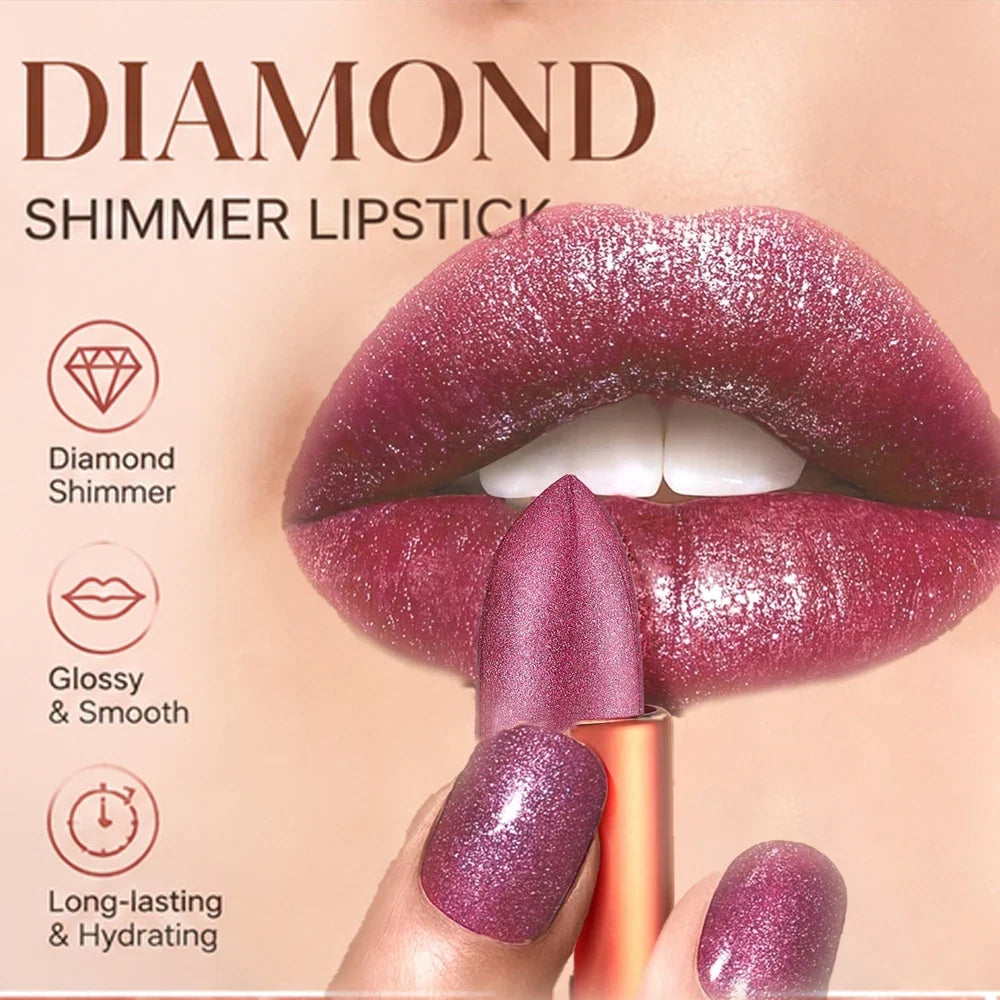Rose Smoke Powder, Bright Starry Sky, Glossy Velvet Texture, Durable, Make Your Lips Shiny, Waterproof, Anti-fouling.lipstick