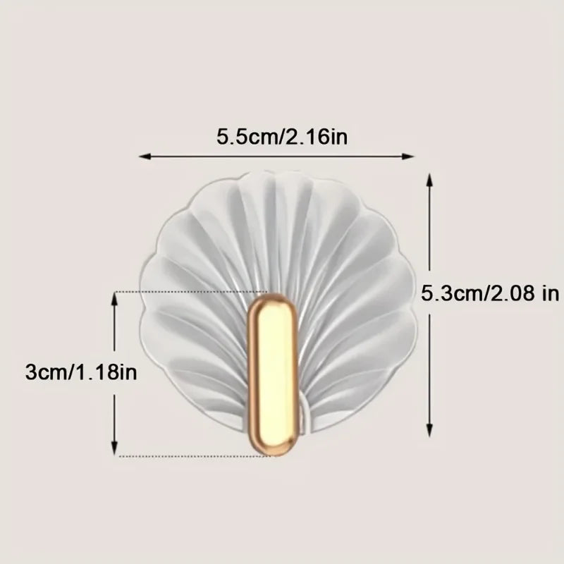 4Pcs Decorative Wall Self Adhesive Hooks, Adhesive Wall Hooks for Hanging Heavy Duty, Over The Door Hooks Key Holder for Wall
