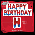 Spider Theme Happy Birthday Banner Balloons Red and Blue Letters Signs Superhero Birthday Party Decor Accessories Party Supplies