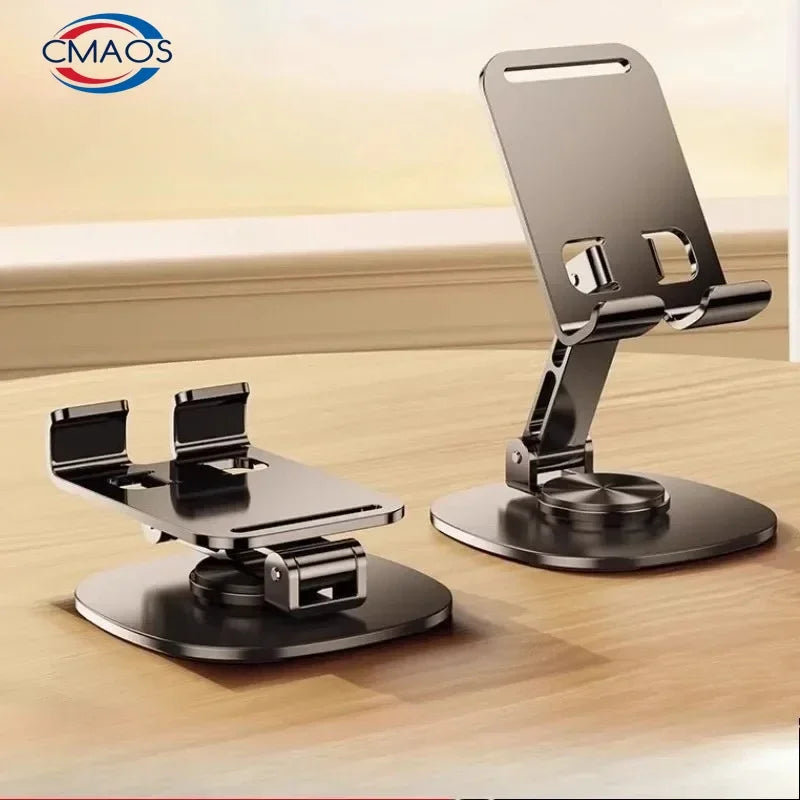 Foldable Mobile Phone Stand 360 Rotation Desktop Holder For iPad iPhone 15 14 13 Pro Samsung Tablet Cell Phone Portable Bracket