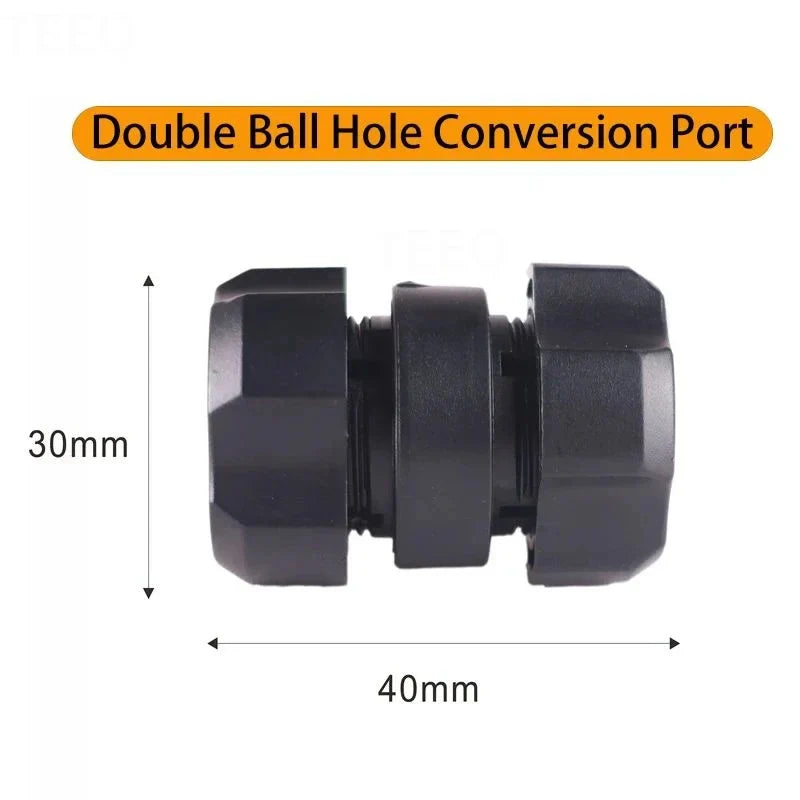 17mm Dual Ball Head Extension Rod Car Phone Mount Accessory Adjustable Bending Design for Vehicle Dashboard Mount