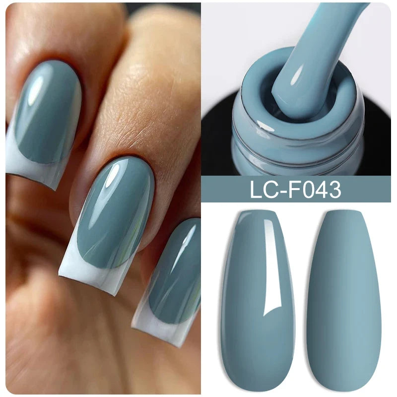 LILYCUTE Milky White Gold Sequins Quick Extension Rubber Base Gel Nail Polish Glitter Extend Construct Hard Gel Nail Art Varnish