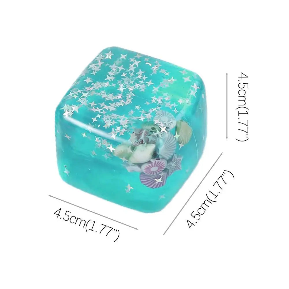 Ocean Shells Squishy Stress Balls Fidget Toy Super Soft Transparent Star Maltose Cubes Squeeze Fidget Toy Adult Stress Relief