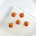 30PCS Creative Painted Kawaii Animal Series Nail Art Charms 3D Cartoon Rabbit Bear Tiger Resin Nail Decorations for DIY Manicure