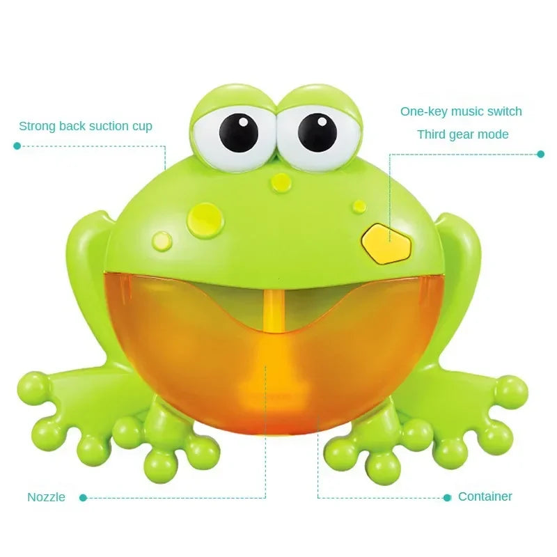 Baby Bath Toys Bubble Machine Crabs Frog Music Kids Bath Toys Bathtub Soap Automatic Bubble Maker Baby Bathroom Toy for Children