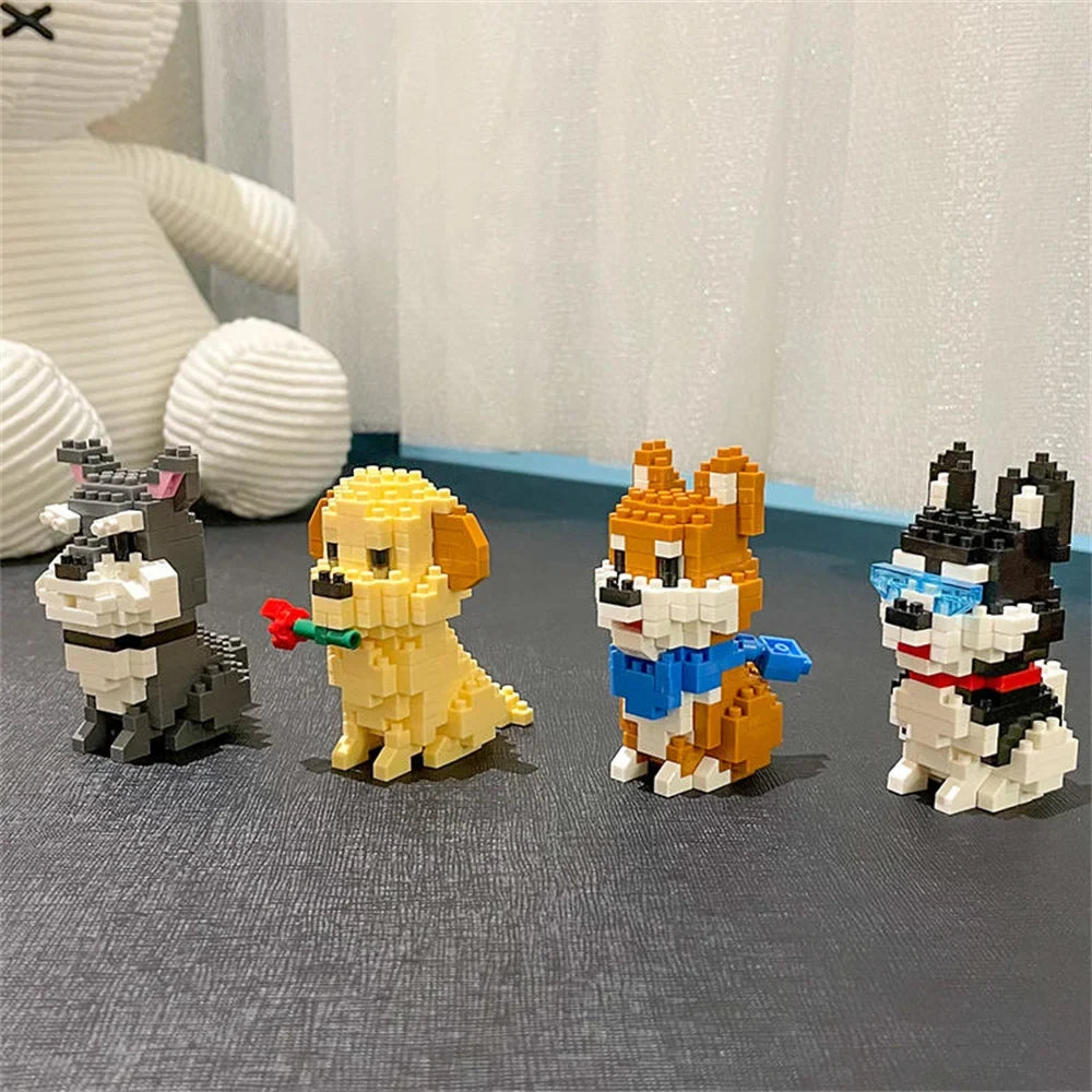 Variety Styled Cute Pet Dog Micro Mini Building Blocks Toys: Ideal Gifts, Keepsakes, Unleash Your Love for Pets and Creativity