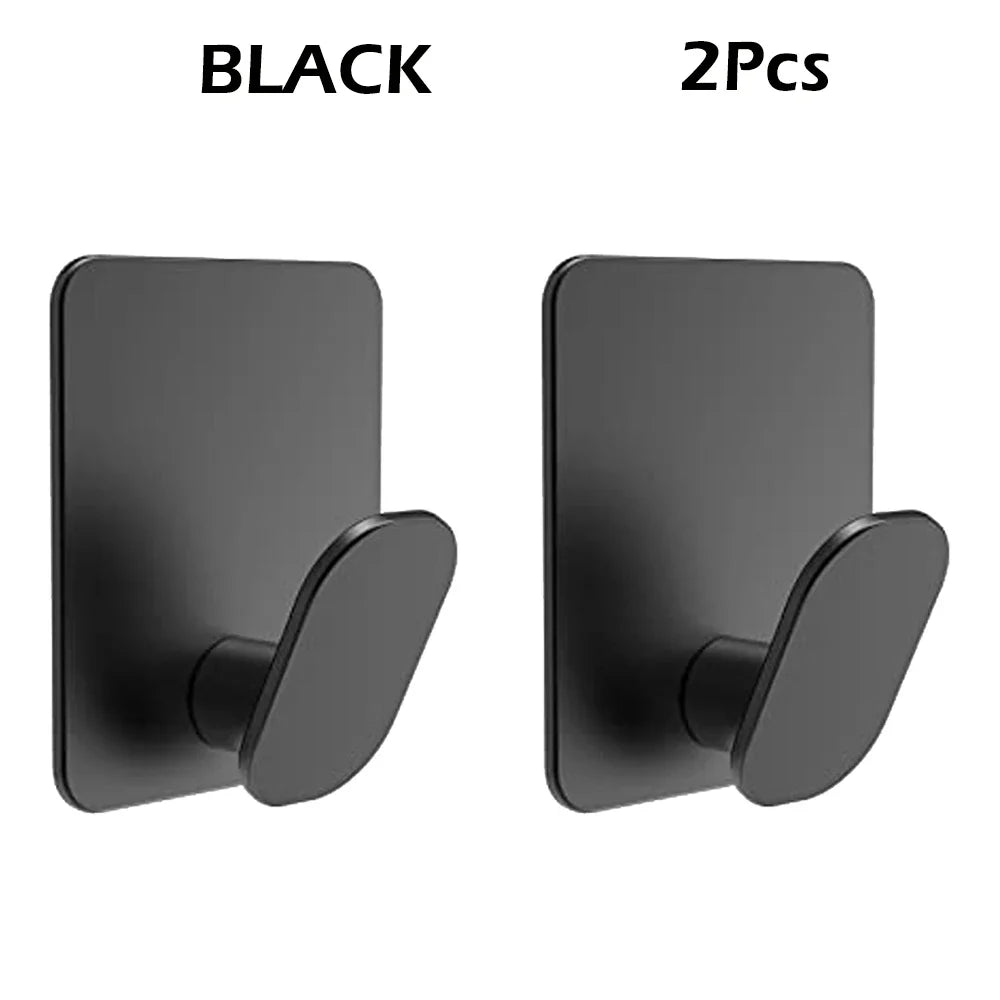 4pc/2pc Bathroom Clothes Hooks Adhesive Wall Hooks Stainless Steel Towel Racks Bathroom Kitchen Hardware Multi-Purpose Hooks