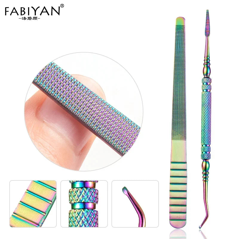1pcs Stainless Steel Cuticle Pusher Dead Skin Push Remover For Pedicure Manicure Nail Art Cleaner Care Tool
