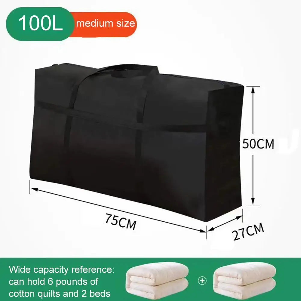 Extra Large Waterproof Storage Bag Heavy Duty Oxford Cloth Clothes Quilt Moving  Luggage Bags Laundry Organizer Pack