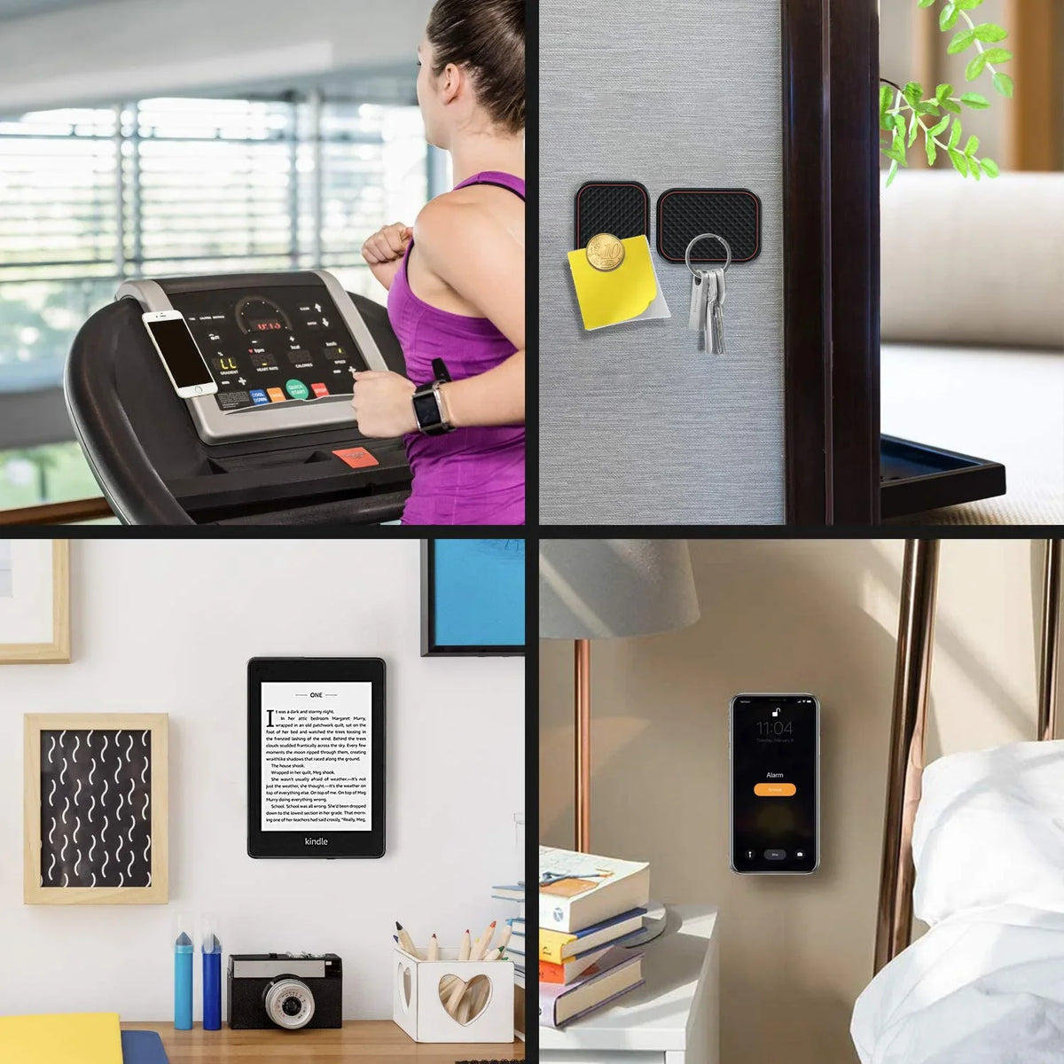 Magnetic Car Phone Mount Rectangle Flat Universal Car Phone Holder for Dashboard Fridge Desk Smartphone Holder Strong Magnets