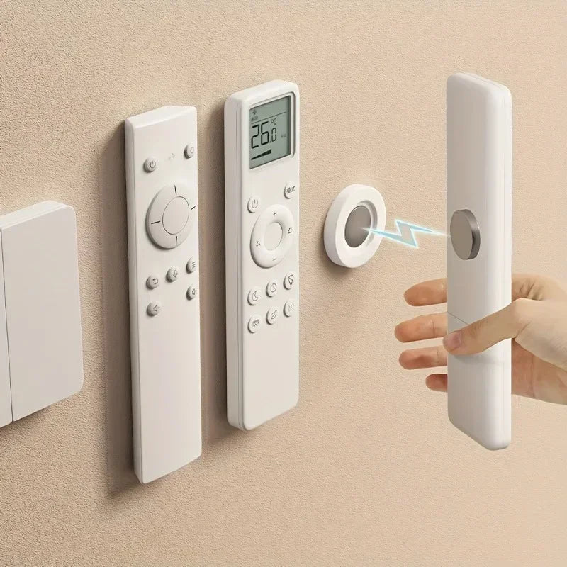 3-12pc Remote Magnetic Wall Holder Magnetic Paster Remote Control Holder No Drilling Storage Magnetic Hook Home Organization
