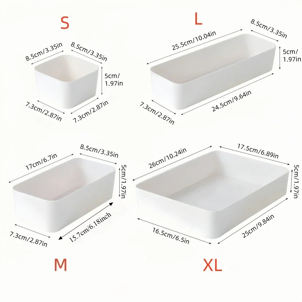 Drawer Organizer Set, Universal Fit, Independent Storage Solution, Desk & Drawer Organizer for Home Storage, Storage Box