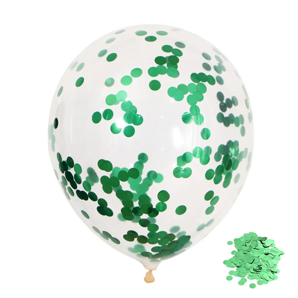 5-30pcs Sparkling Sequin Balloon 12inch Confetti Latex Transparent Ballon Kids Birthday Party Baby Shower Wedding Decor Supplies