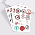 50pcs Christmas Stamps Graffiti Stickers for Envelope,DIY Crafts,Scrapbook, Self Adhesive Gift Sealing Sticker, Christmas Decor