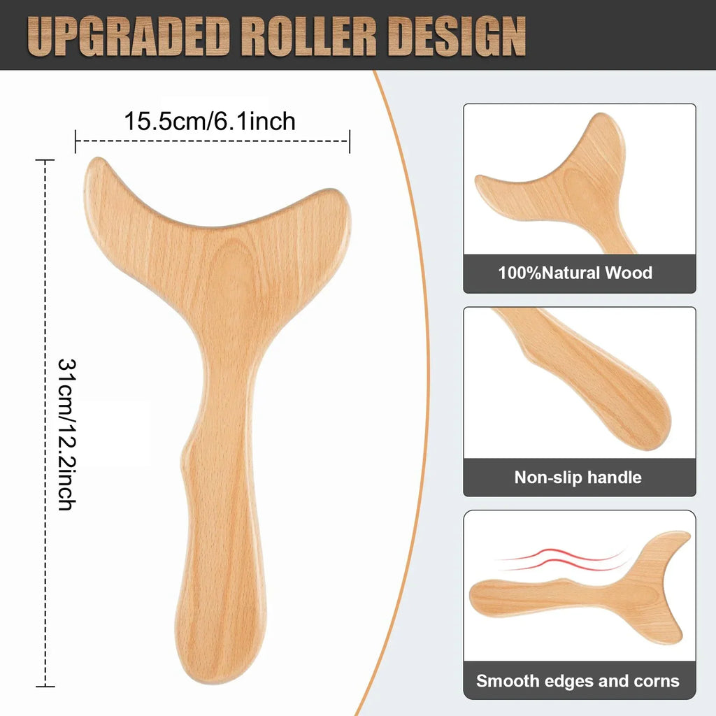 Wooden Gua Sha Wood Massage Tools,Wooden Back Massager, Body Massage Tool Paddle Gua Sha Tool
