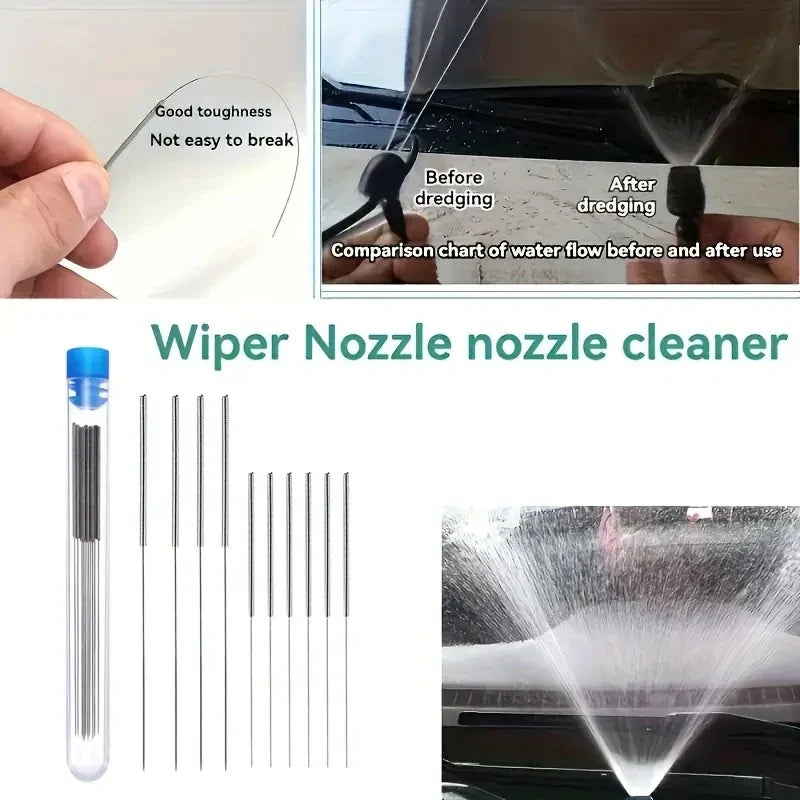 Stainless Steel Nozzle Cleaning Kit Anti-clogging Small Brush Pore Gap Cleaning Brush For Gas Stoves,Shower Head,3D Printer Jets