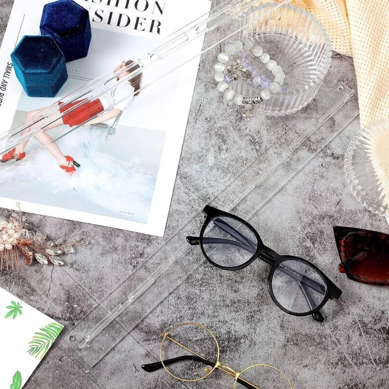Sunglasses Holder Organizer Acrylic Sunglasses Storage Hanger Rack Wall Mounted Eyeglasses Holder Eyewear Display Rack B03E