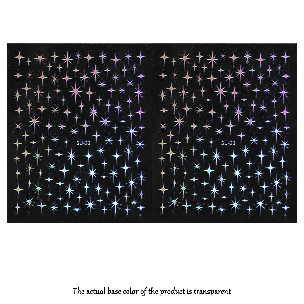 3D Metal Silver Starlight Nail Art Stickers Shiny 3D Laser Star Nail Decals 8*10cm Self-Adhesive Starlights Nail Supplies