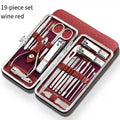 Home Nail Clipper Set Of 18 Pieces Large Size Dead Skin Pliers Diagonal To Remove Dead Skin Small Eyebrow Clipper Leather Sleeve