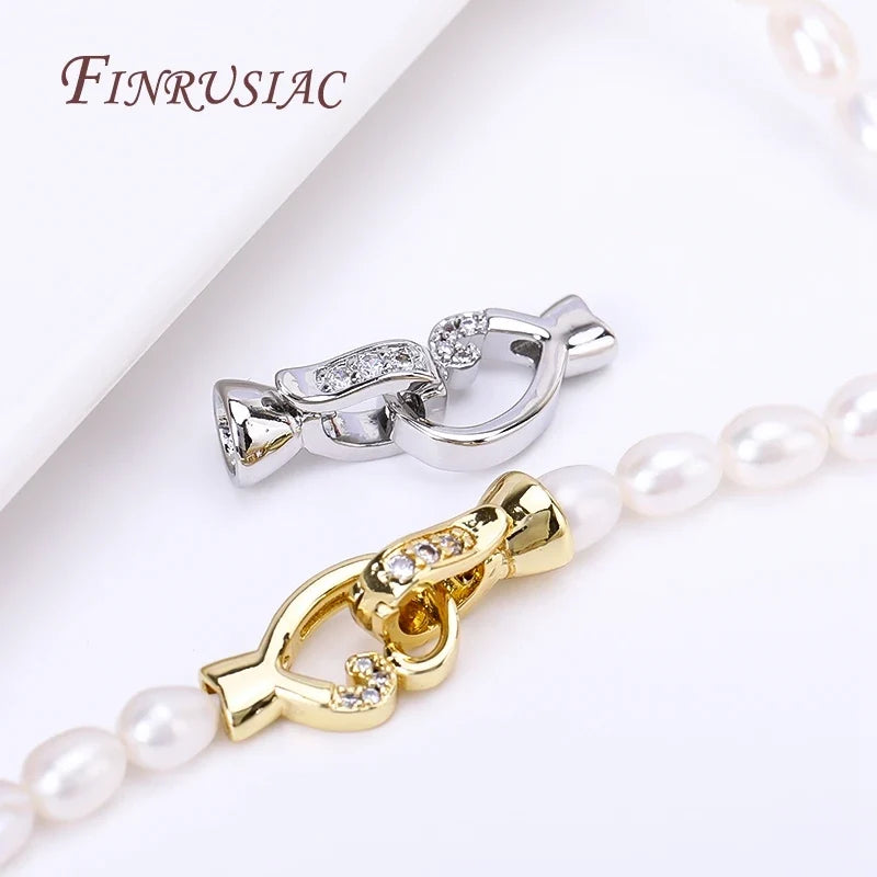 Fasteners For Bracelets Accessories 18K Real Gold Plated Connectors For Jewelry DIY Jewelry Making Supplies,Clasp For Jewelry